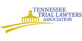 Logo of the Tennessee Trial Lawyers Association with a yellow image of the Tennessee State Capitol and the association's name in blue. - Maines Legal