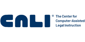 Logo of CALI, The Center for Computer-Assisted Legal Instruction, featuring the acronym 'CALI' in bold blue letters with the full name in smaller blue text to the right. - Maines Legal